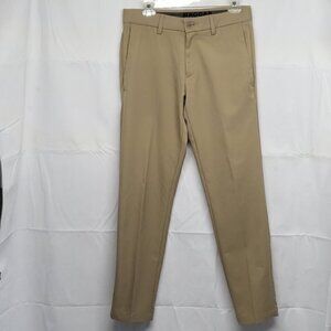 Haggar Pants Cool 18 Pro Mens 29 X 30 Slim Fit Comfort Waist Beige